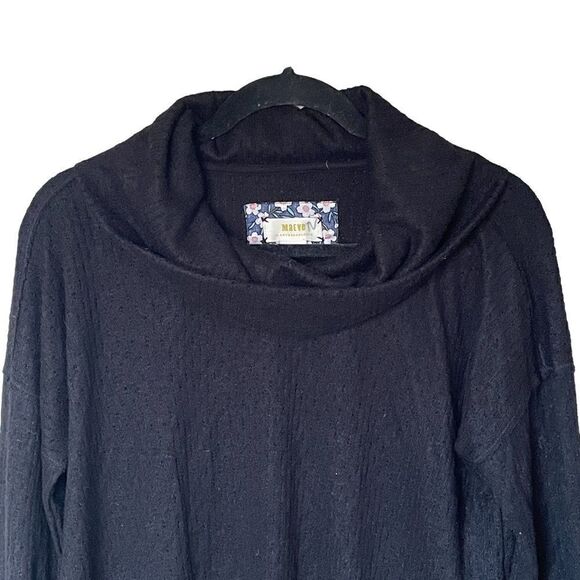 ANTHROPOLOGIE Mauve Black Peplum Ruffle Addie Black Long Sleeve Sweater SZ XS - Picture 12 of 12